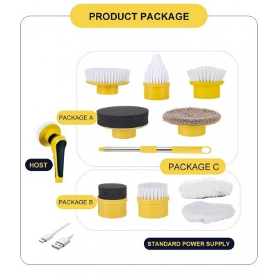 Factory Made Cordless Scrubber Brush Floor Scrubber Electric Bathroom Cleaning Brush Electric Scrubber