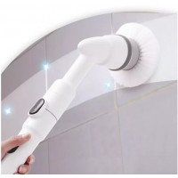 Cordless Bathroom Scrubber with 3 Replaceable Shower Scrubber Brush Heads Household