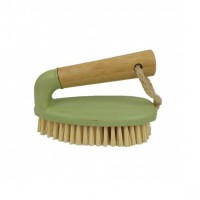 Brush for floor scrubber bamboo handle iron shape floor brush